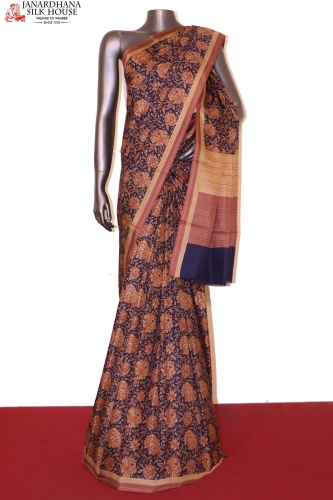 Exclusive Pure Printed Silk Saree-Finest Quality